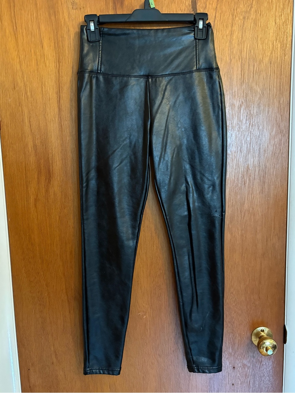 Tinseltown Black Faux Leather Leggings